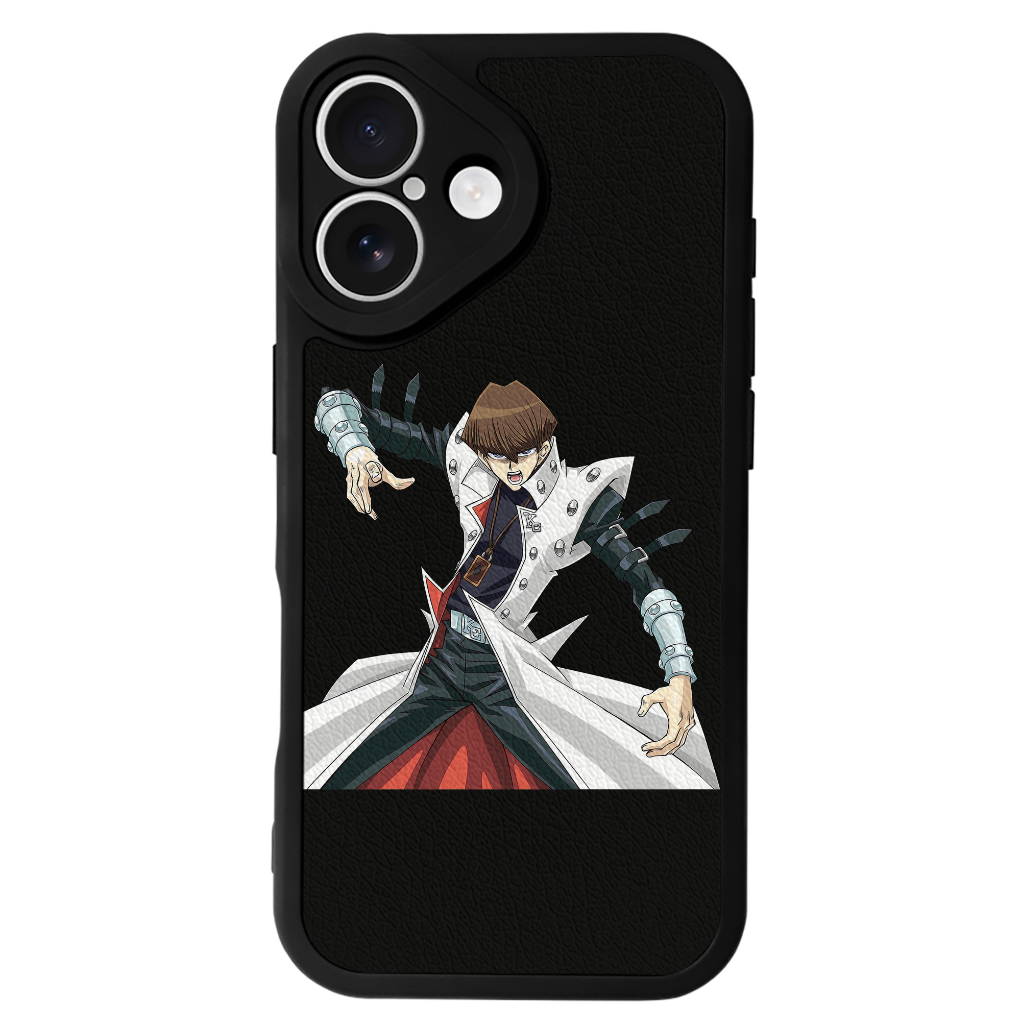 （画像用） 遊☆戯☆王 Yu-Gi-Oh! 【iPhone 16シリーズ対応】シリコンスマホケース（レザー調） 材質：シリコン